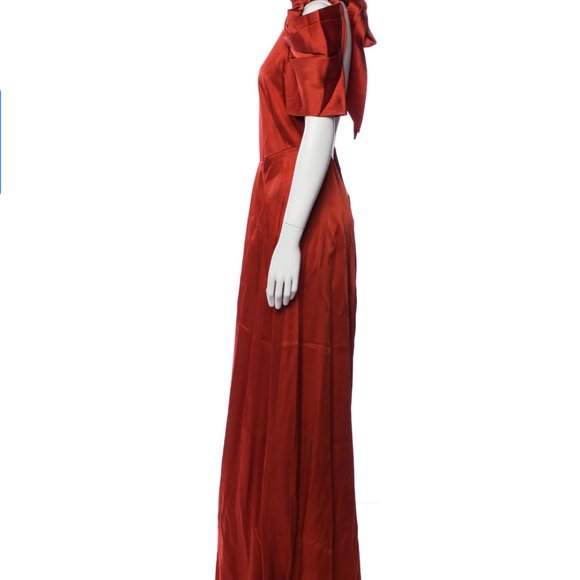 Temperley London Turtleneck Open Back Gown Size 12/XL - Picture 2 of 9